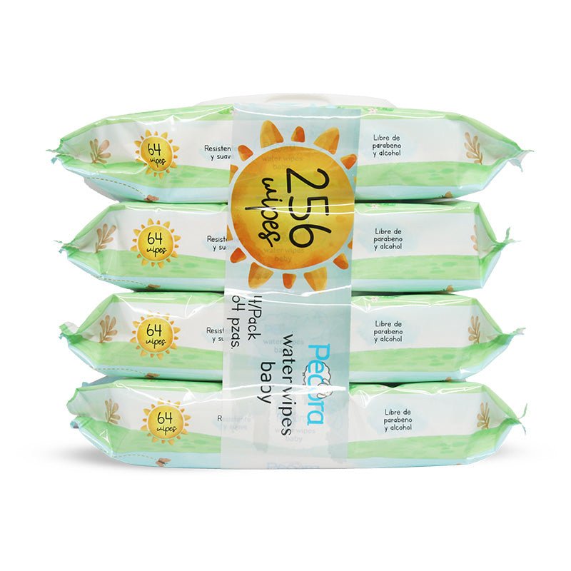 Pecora Baby Water Wipes 4X64'S - Farmacias Arrocha