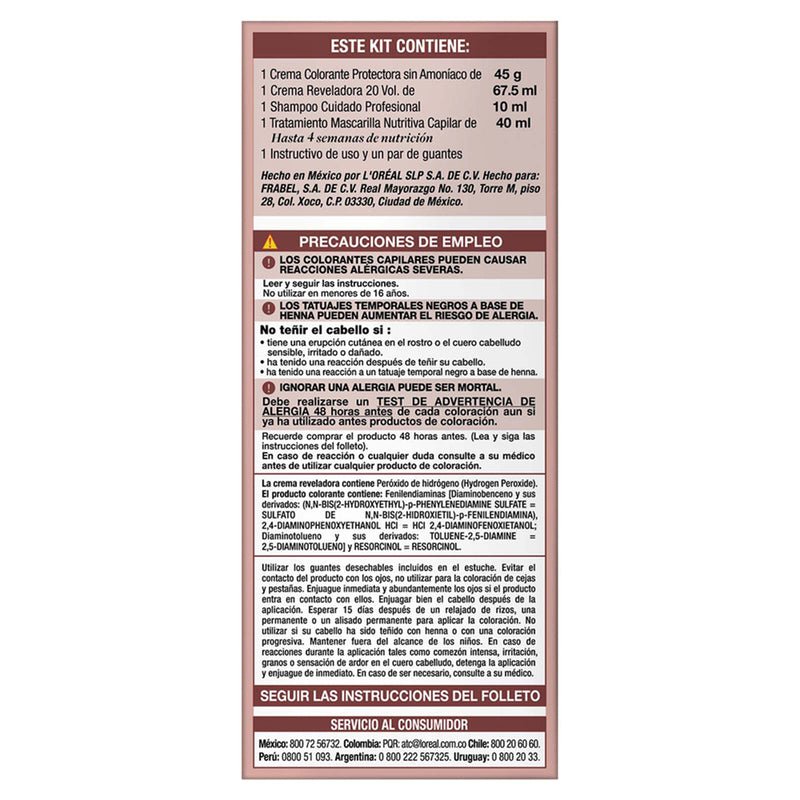 L'Oreal Tintura Permanente Excellence Sin Amoniaco - Farmacias Arrocha