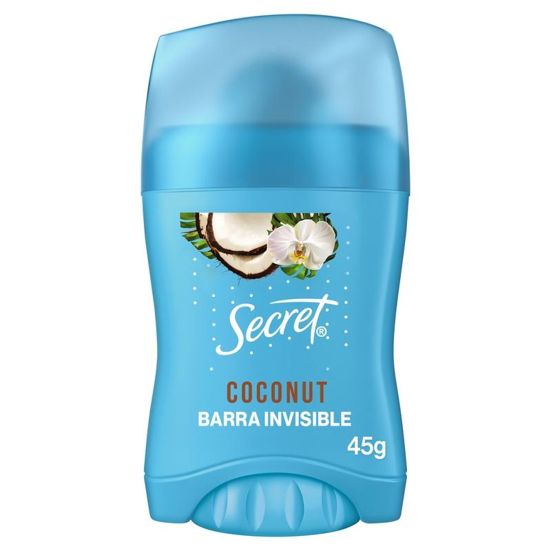 Barra Invisible Antitranspirante Secret Coconut 45 g - Farmacias Arrocha