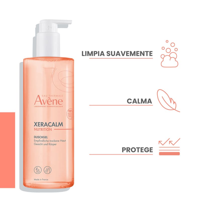 Avene Xeracalm Nutrition Gel Limpiador 400Ml - Farmacias Arrocha