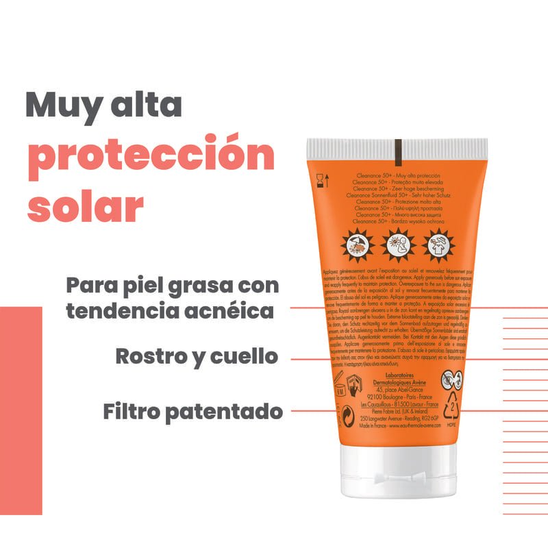 Avene Cleanance Spf50+ Triasorb Sin Color - Farmacias Arrocha