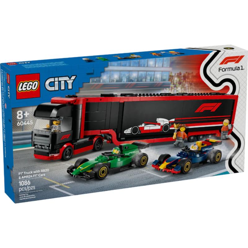 Lego City Camión de F1 con coches de F1 RB20 y AMR24 - Farmacias Arrocha