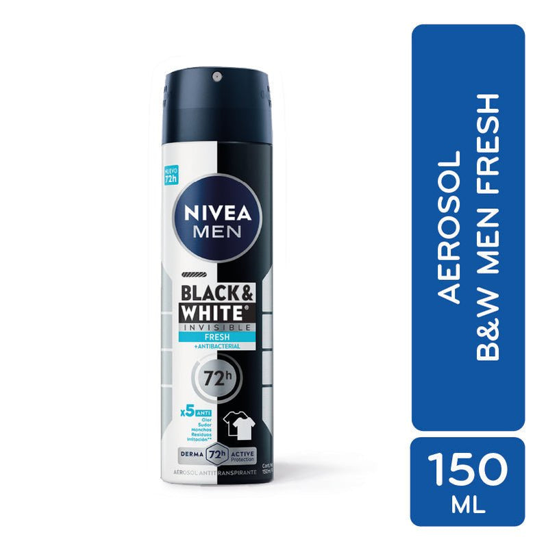 Nivea Deo Spray Invisible B&W Fresh 150Ml - Farmacias Arrocha