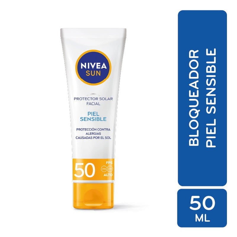 Nivea Sun Facial Piel Sensible 12/50Ml - Farmacias Arrocha