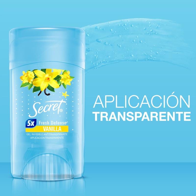 Gel Invisible Antitranspirante Secret Vanilla 45 g - Farmacias Arrocha