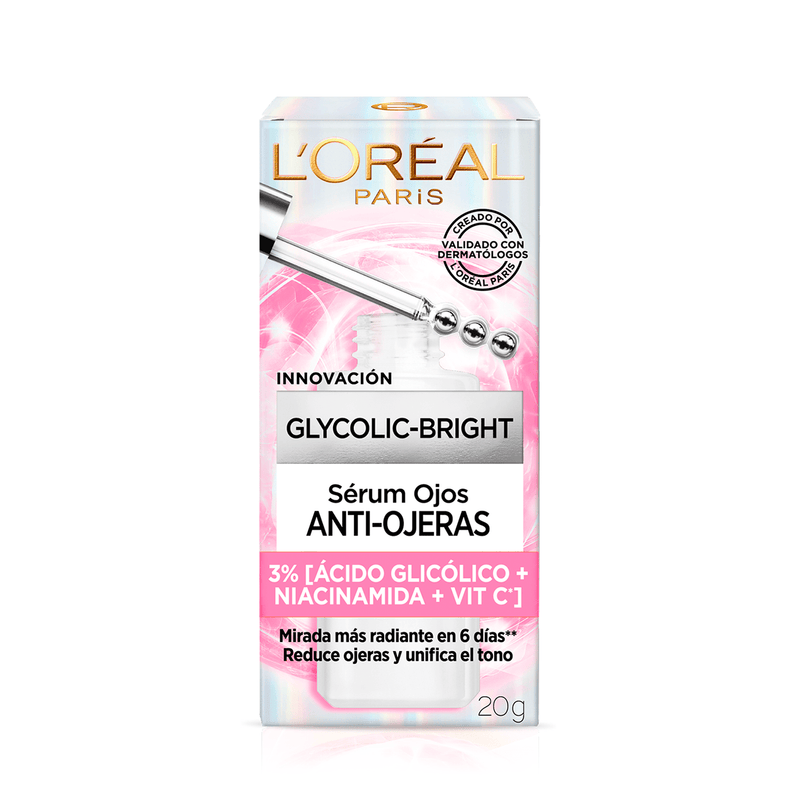 Serum ojos Glycolic Bright L'Oreal Paris 20 ml - Farmacias Arrocha