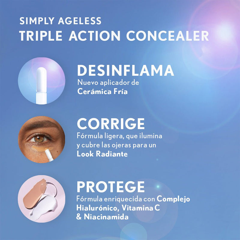 COVERGIRL SIMPLY AGELESS TRIPLE ACTION CONCEALER - Farmacias Arrocha