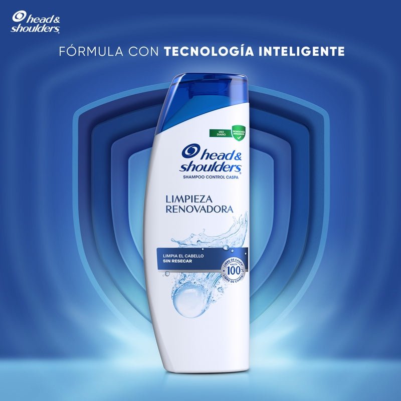 Shampoo Control Caspa Head & Shoulders Limpieza Renovadora 375 ml + 180 ml Pack 2 Unidades - Farmacias Arrocha