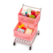 Juego de Supermercado – Carrito Rosa y Comida para Muñecas 18" - Farmacias Arrocha