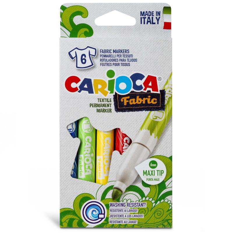 Carioca Fabric Maxi Box 6Pcs Felt Tip - Farmacias Arrocha
