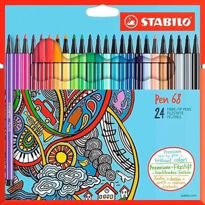 Stabilo Pen 68 Estuche De Carton 24 Unidades - Farmacias Arrocha