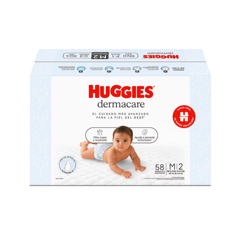 Pañales Huggies Dermacare M 2 3X58 - Farmacias Arrocha