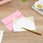 Hallmark Tarjetas En Blanco Con diseño Floral Dorado Con Base Caja De 40 - Farmacias Arrocha