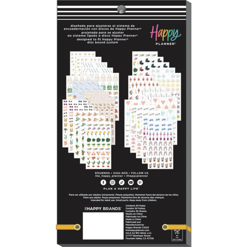 Happy Planner Everyday Icons Classic 30 Sheet Sticker Value Pack - Farmacias Arrocha