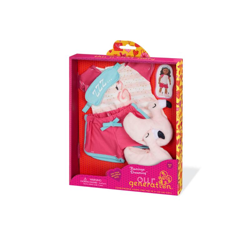 Our Generation Conjunto para fiesta de pijamas Flamingo Dreaming - Farmacias Arrocha