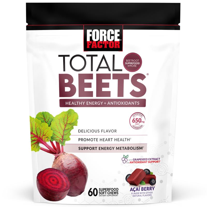 Force Factor Total Beets Healthy Energy Antioxidants Acai Berry Dietary Supplement - Farmacias Arrocha