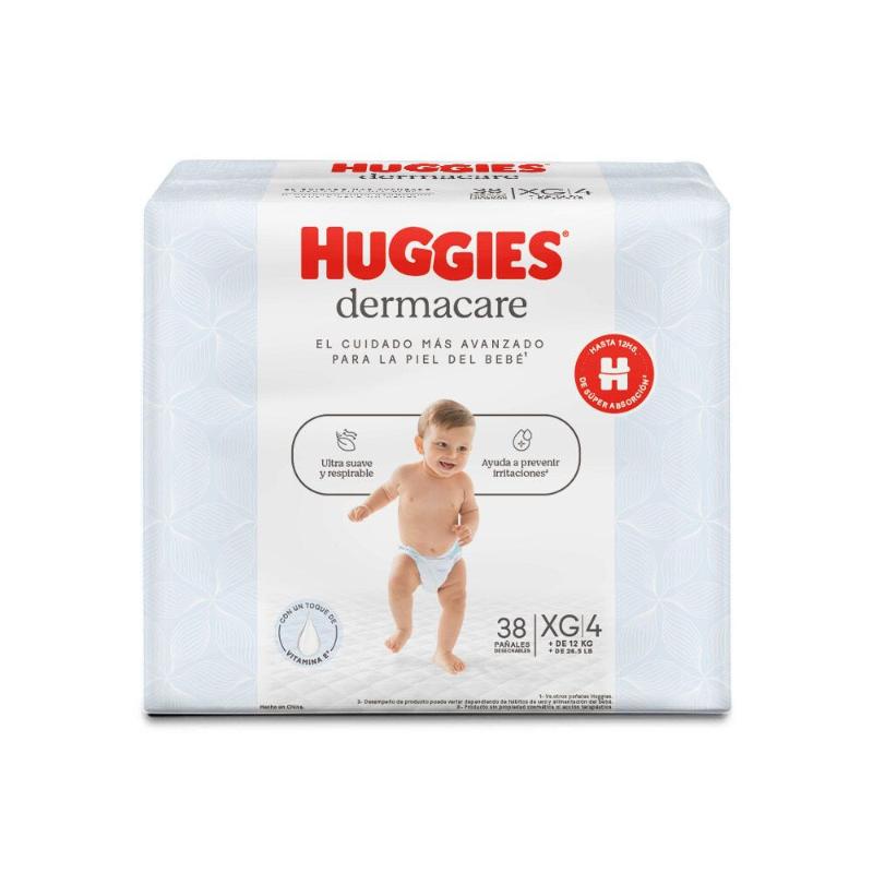 Pañales Huggies Dermacare Xg 4 4X38 - Farmacias Arrocha