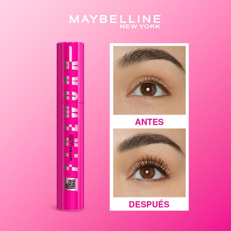 Máscara de pestañas Maybelline Lash Sensational Firework lavable - Farmacias Arrocha