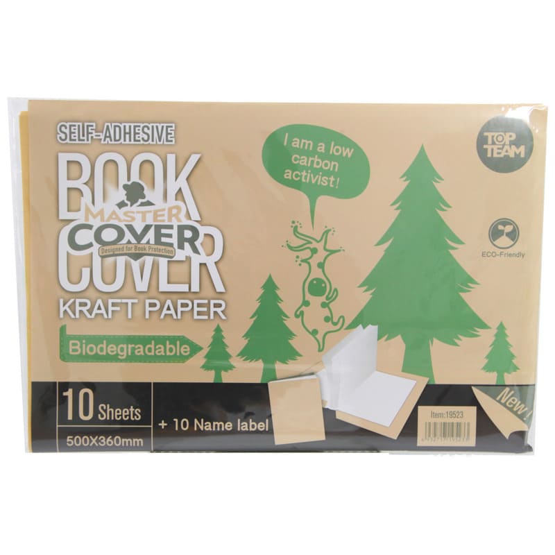 Top Team Kraft Paper Book Cover In Sheet - Adhesive - Farmacias Arrocha