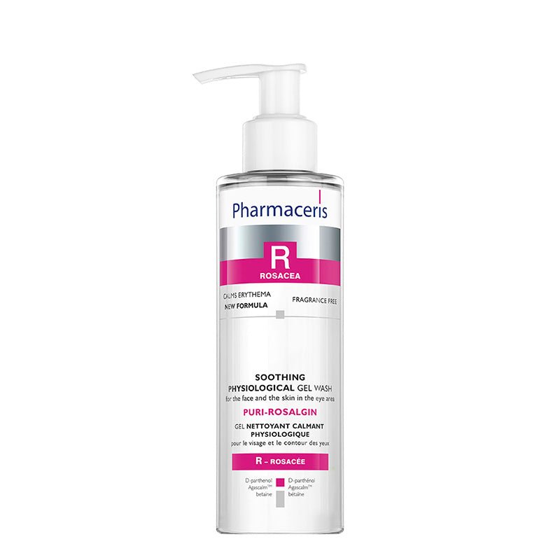 Pharmaceris R Puri - Rosalgin Gel fisiológico lavante y calmante para el rostro y el contorno de ojos 190 ml - Farmacias Arrocha