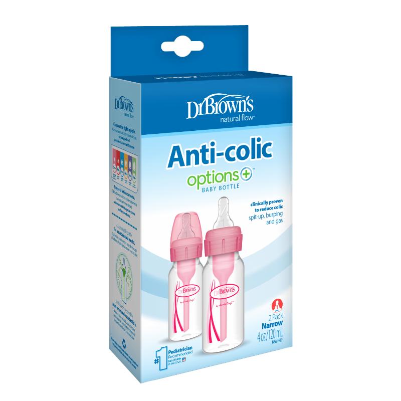 Dr Brown'S Set 2 Biberón Anti Cólico Cuello Estrecho 4oz A - Farmacias Arrocha