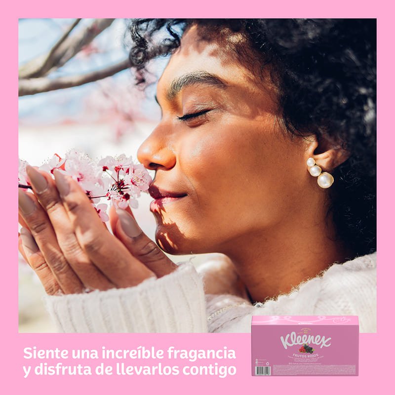 Pañuelos Faciales Kleenex Aromas Frutos Rojos 80U - Farmacias Arrocha