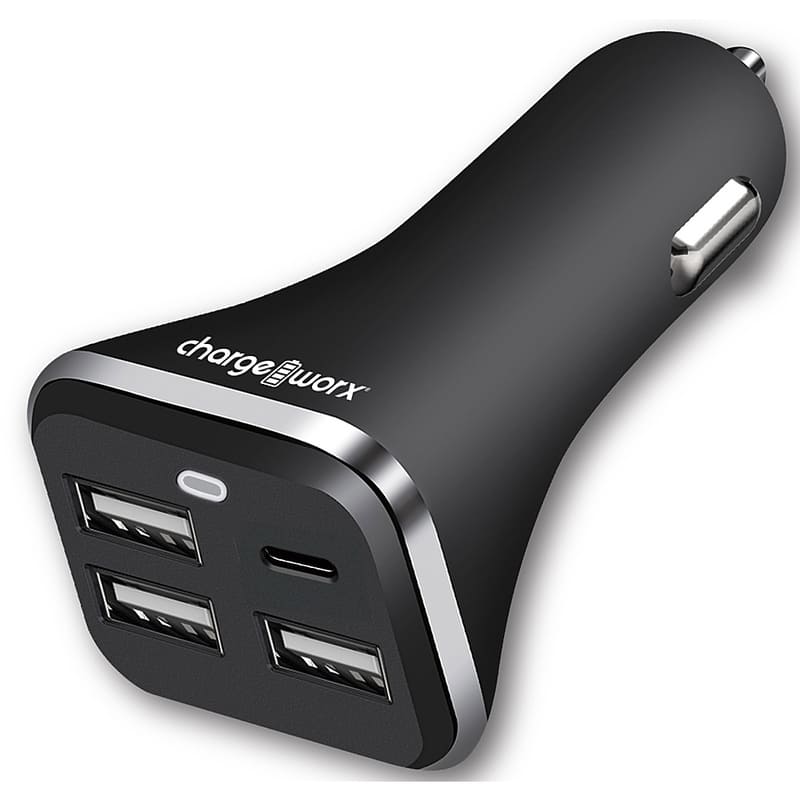 Chargeworx Adaptador Para Auto 3 Entrada USB Y Tipo C - Farmacias Arrocha