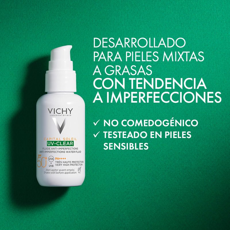 Vichy Capital Soleil UV Clear SPF 50+ Protector Solar 40ml - Farmacias Arrocha