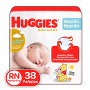 Pañales Huggies Natural Care Etapa 0/Recién Nacido 38U - Farmacias Arrocha