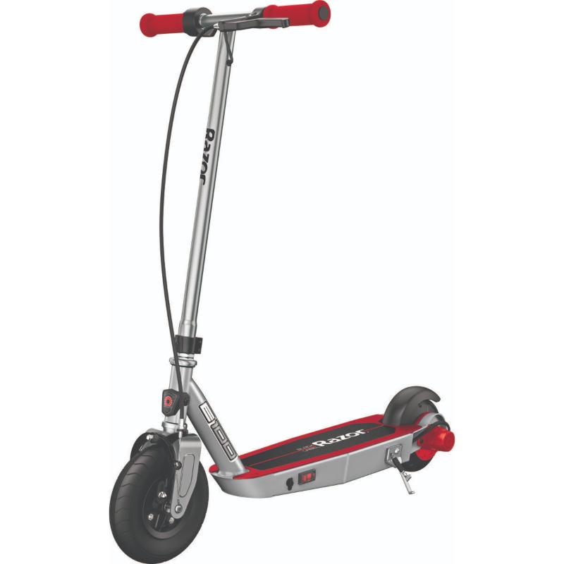 Razor Scooter Eléctrico E100 Black Label Gris/Rojo - Farmacias Arrocha