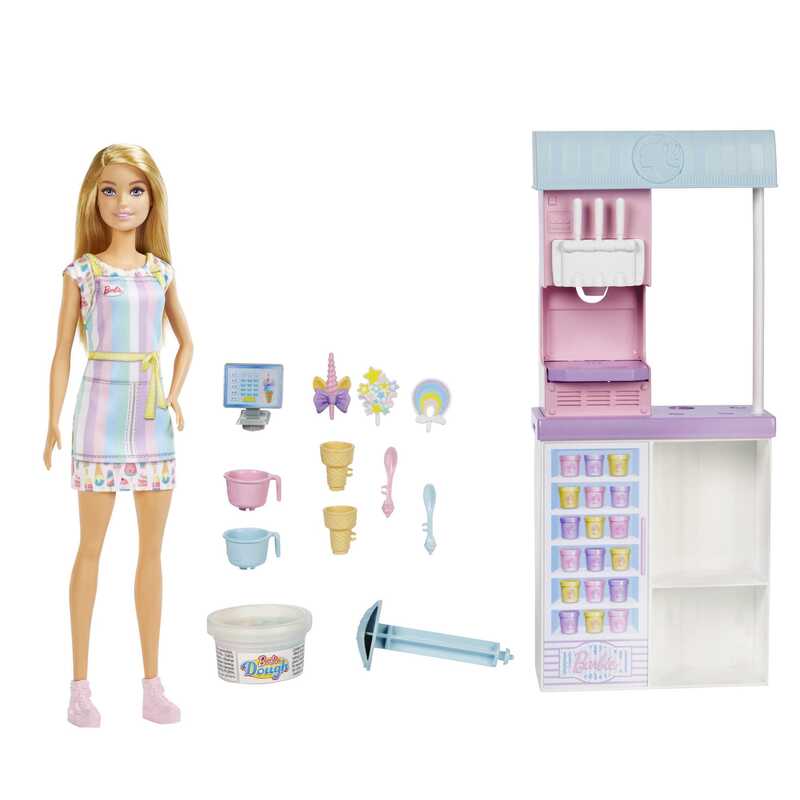 Barbie Profesiones Set de Juego Heladería Con Muñeca - Farmacias Arrocha