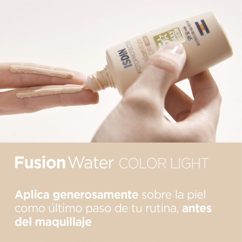 Isdin Fotoprotector Fusion Water Color Spf50 50Ml - Protector Solar Facial Con Color - Farmacias Arrocha