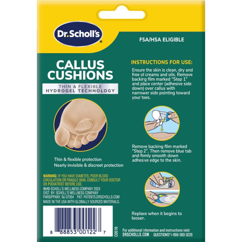 Dr. Scholl'S Hydrogel Callus Cushion 5Ct - Farmacias Arrocha