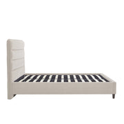 Cama tapizada con respaldar lineas Beige - Farmacias Arrocha