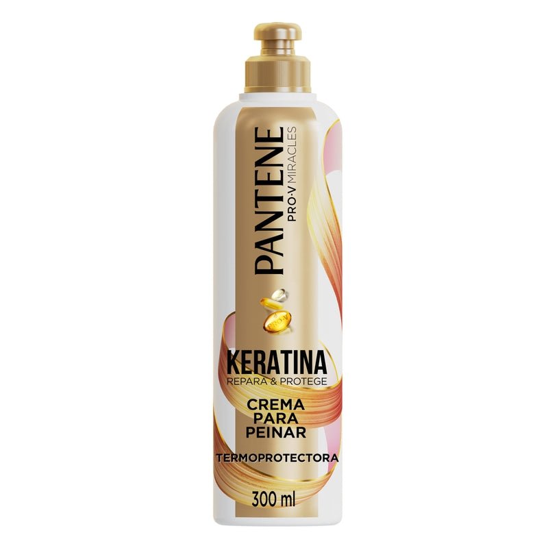 Crema Para Peinar Pantene Pro - v Miracles Keratina Repara Y Protege Termoprotectora 300 ml - Farmacias Arrocha