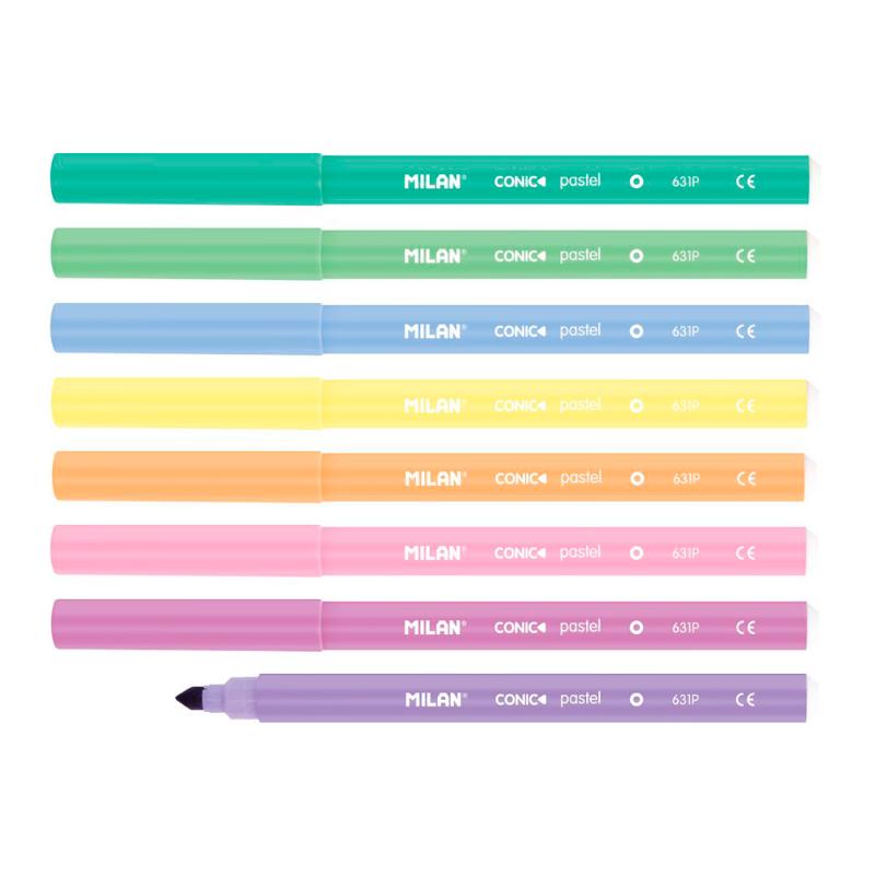 Milan Estuche 8 Rotul. Pastel Punta Conica - Farmacias Arrocha