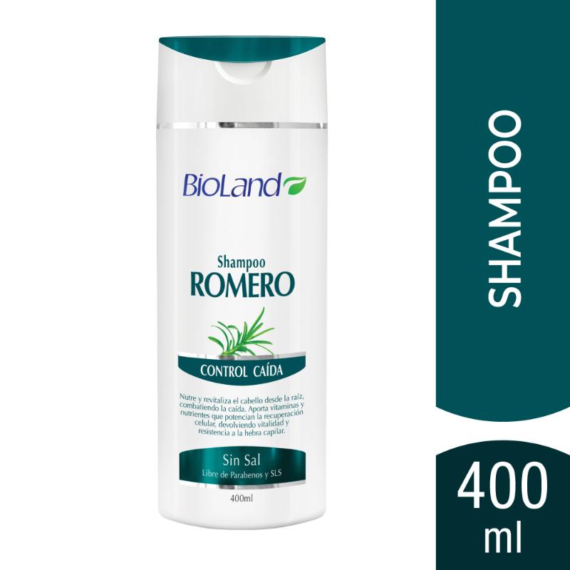 Bioland Shampoo Control Caída Romero 400Ml - Farmacias Arrocha