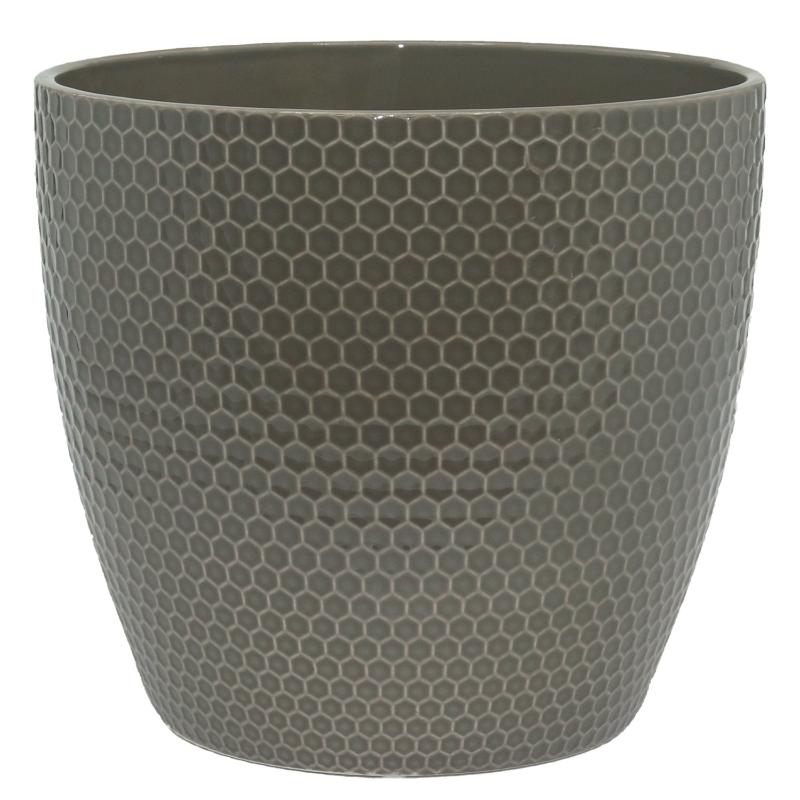 Pote De Ceramica Taupe 21x19.5 - Farmacias Arrocha