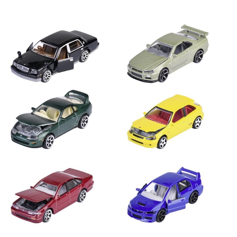 Majorette Deluxe Japan Series - Coche De Metal 1:64 Con Rueda Libre Y Suspensión, Modelo Aleatorio De 6 Diseños, Para Niños 5+ Y Coleccionistas