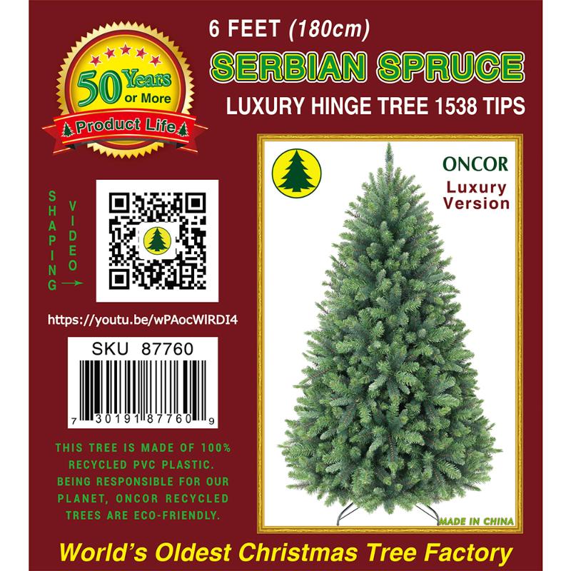 Oncor Pino de 6' Luxury Serbian Spruce Hing - Farmacias Arrocha