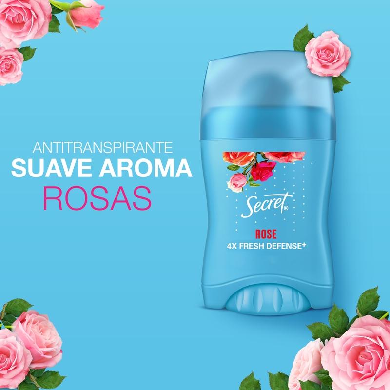Barra Invisible Antitranspirante Secret Rose 45 g - Farmacias Arrocha