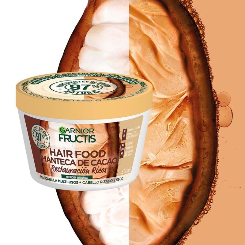 Garnier Mascarilla De Reparación De Rizos Hair Food Manteca De Cacao 350Ml - Farmacias Arrocha