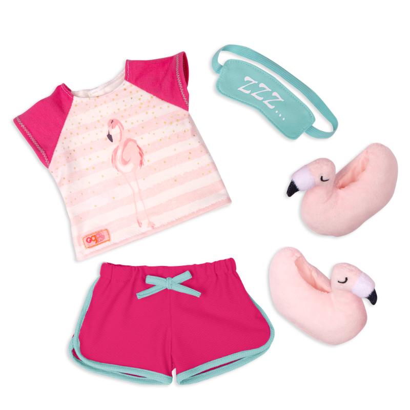Our Generation Conjunto para fiesta de pijamas Flamingo Dreaming - Farmacias Arrocha