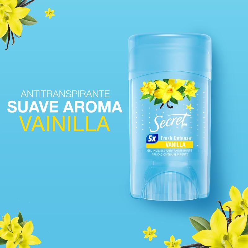 Gel Invisible Antitranspirante Secret Vanilla 45 g - Farmacias Arrocha