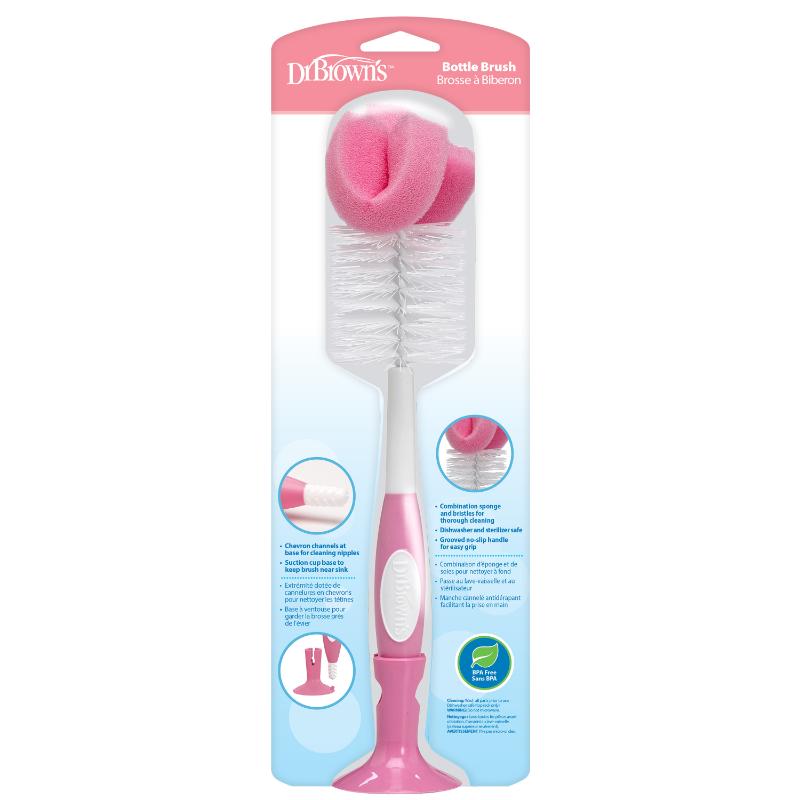 Dr Brown'S Cepillo p/Lavar Biberones rosado - Farmacias Arrocha
