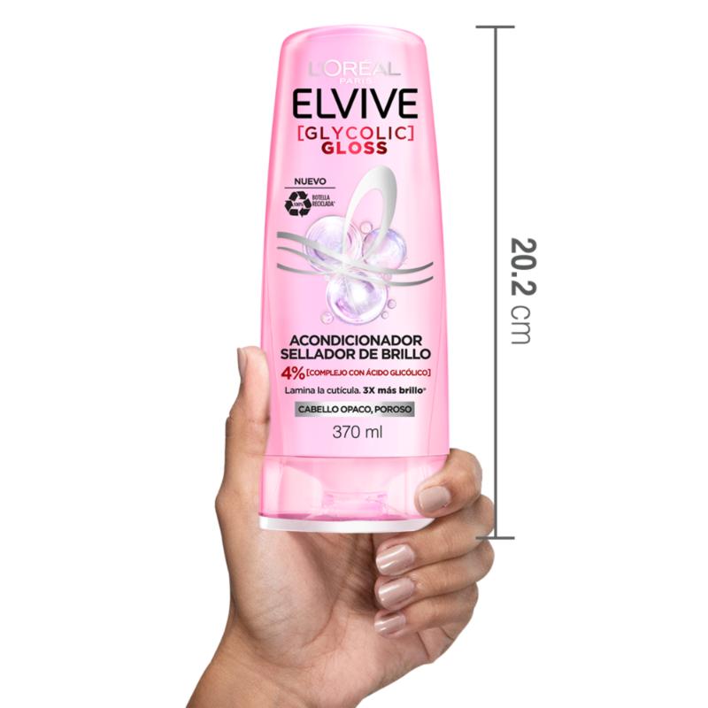 Acondicionador L'Oreal Paris Elvive Glycolic Gloss 370 Ml - Farmacias Arrocha