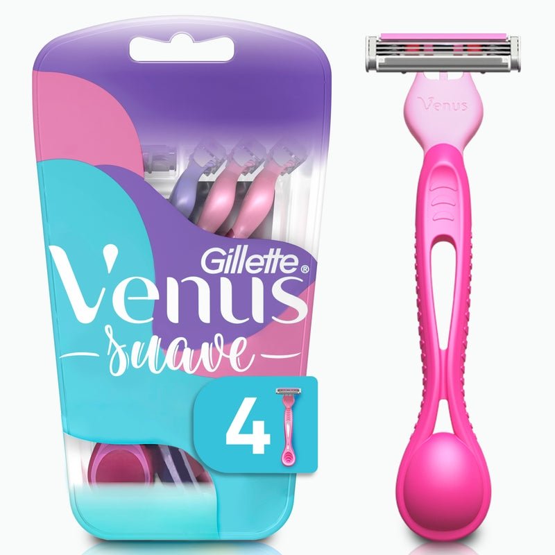 Máquina de afeitar para Mujer Gillette Venus Suave con Aloe y 3 hojas 4 uds - Farmacias Arrocha
