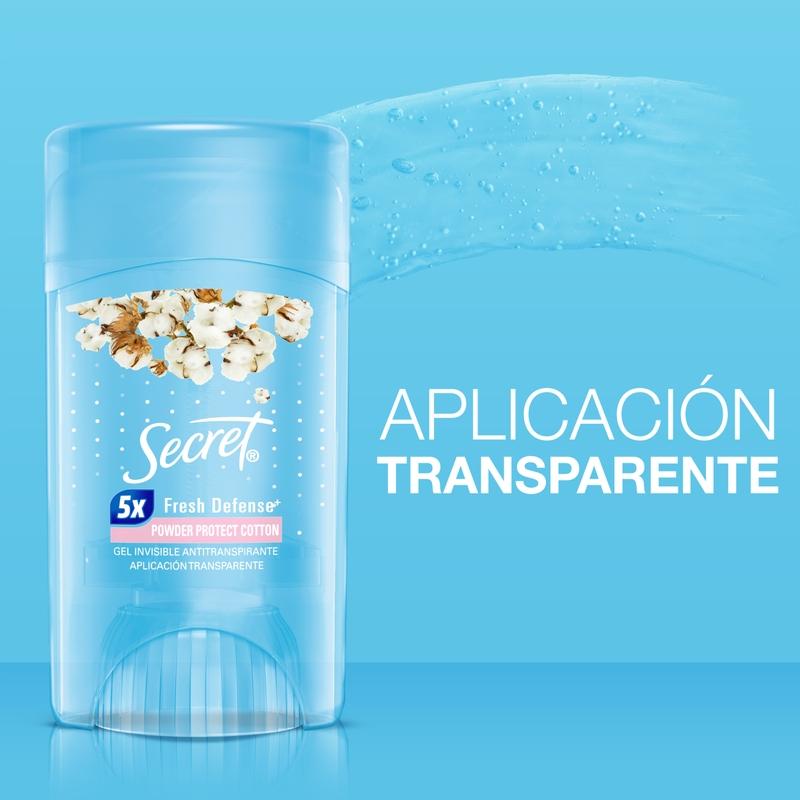 Gel Invisible Antitranspirante Secret Powder Protect Cotton 45 g - Farmacias Arrocha
