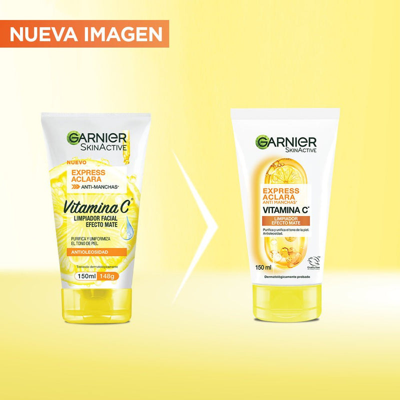 Garnier Express Aclara Gel Limpiador Vitamina C 150 ml - Farmacias Arrocha