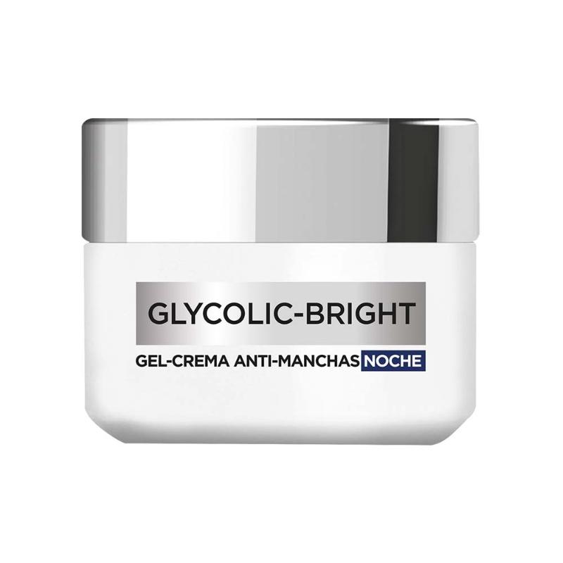 Crema Gel Hidratante Facial Noche L'Oréal Paris Glycolic Bright Antimanchas Ácido Glicólico y Niacinamida 50 ml - Farmacias Arrocha